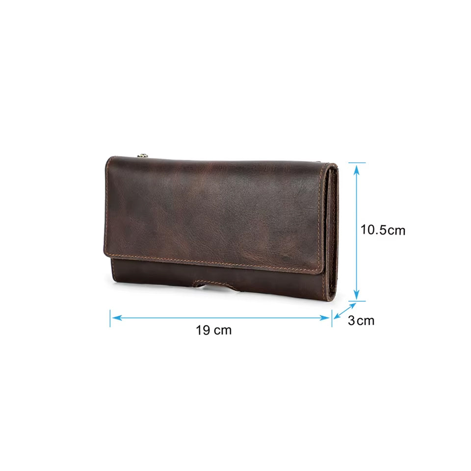 Gürtelclip Geldbörse | FJÄLL-RIND – Massangaben 19 × 10.5 × 3 cm, Echtledertasche
