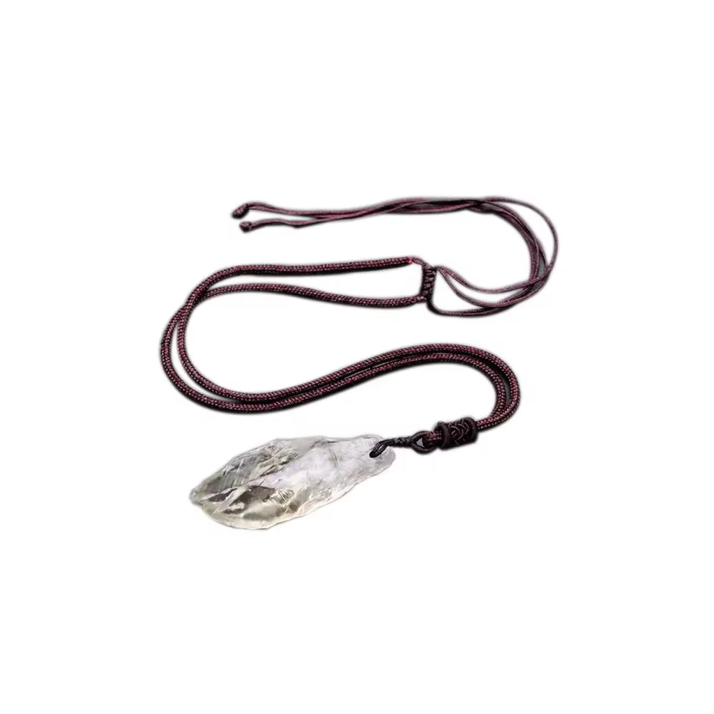 Wikinger Halskette mit Kristall Anhänger aus echtem Naturstein | Handgefertigter Schmuck im nordischen Stil | NORDSKULLS