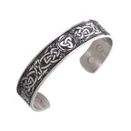 Wikinger Armring aus Edelstahl mit keltischem Knotenmuster – nordischer Armreif im Wikingerstil für Männer